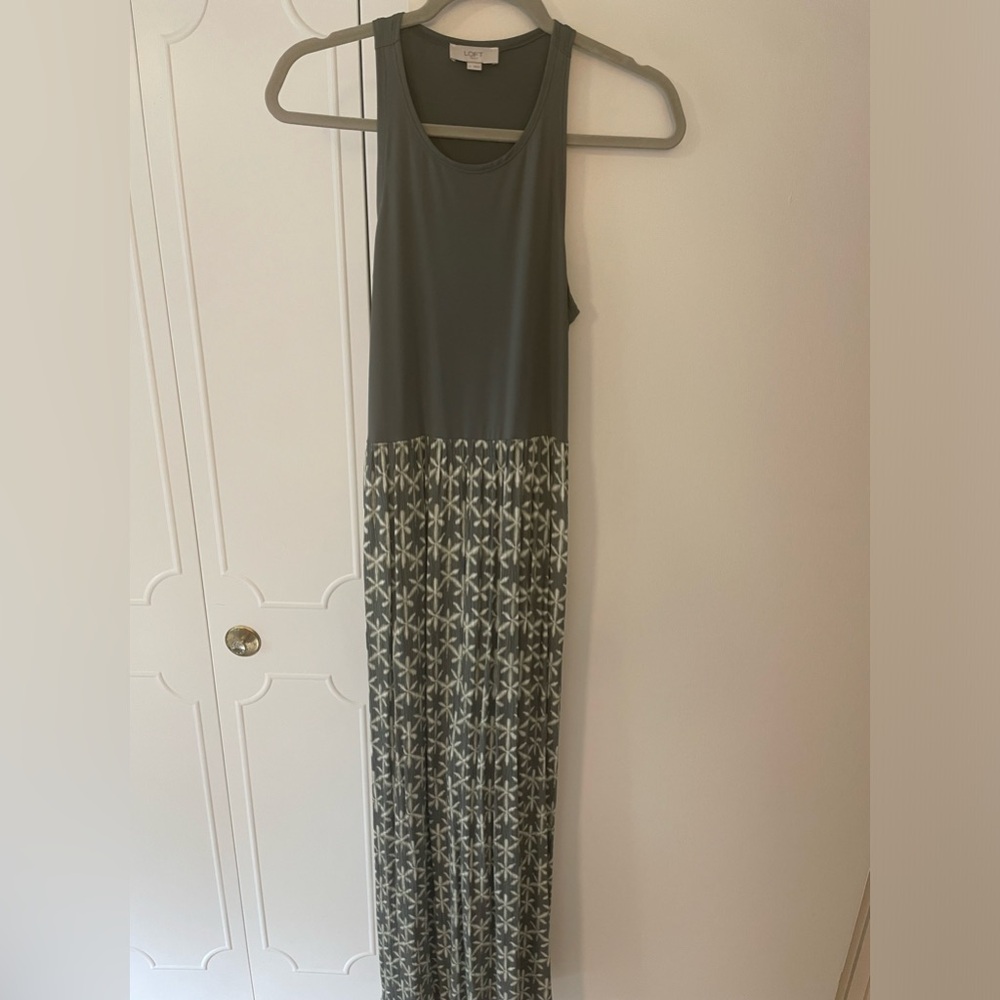 Loft Sage Green Maxi Dress